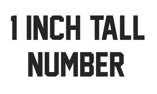 Add 1 inch Number