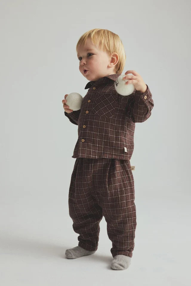 Cozmo- Kobe Textured Plaid Baby Pants