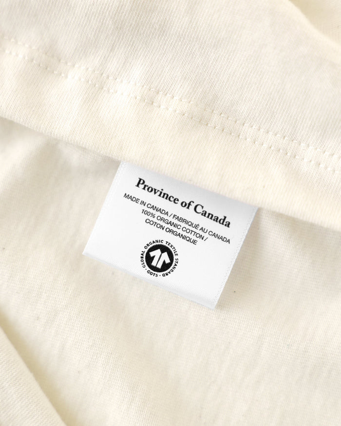 Made in Canada 100% Organic Cotton Monday Tee Natural - Unisex - Province of Canada