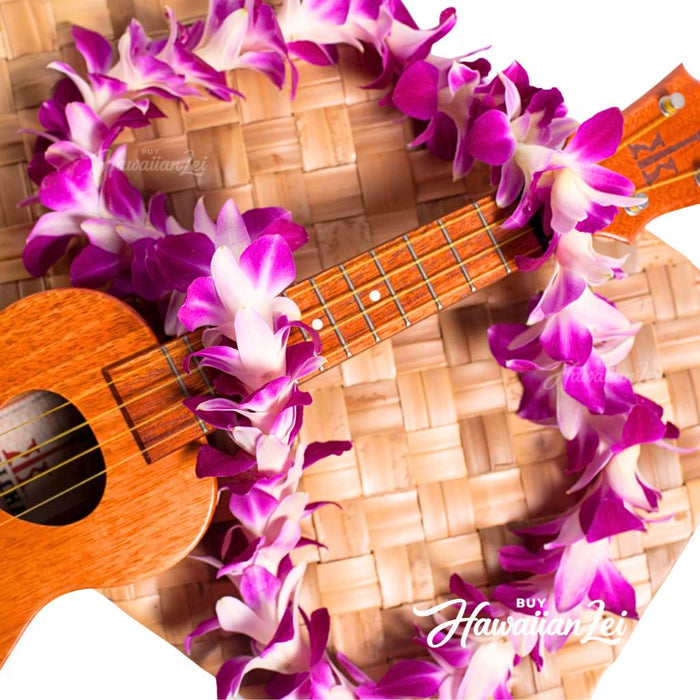 Single Purple Orchid Lei