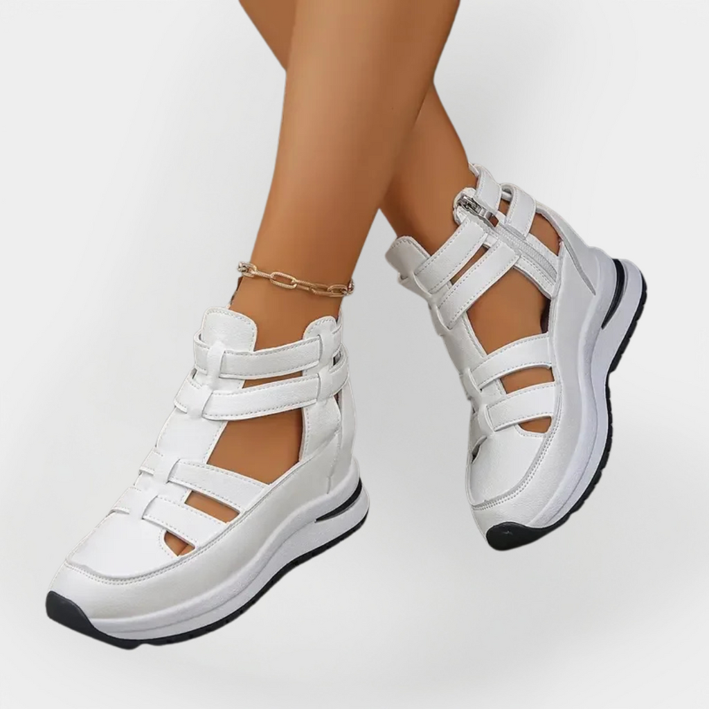 Elegant Lightweight Heeled Sandal with Side Zipper