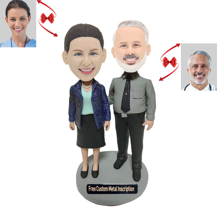 A Dignified Couple Custom Bobblehead
