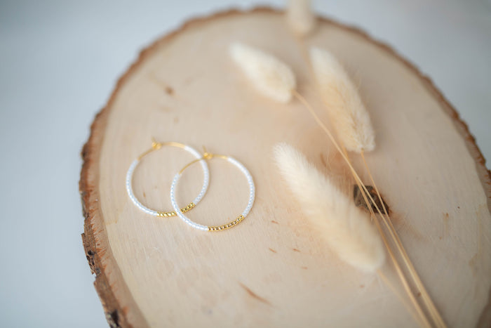 Beaded Earrings | Share the Love Hoops