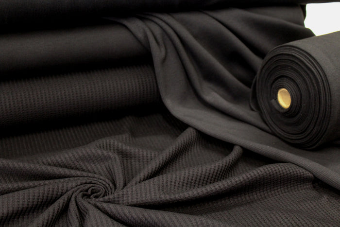 Black Rib Jersey 2x1