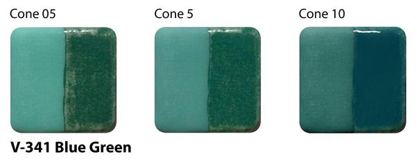 Blue Green Velvet Underglaze Cone 05-10 V-341