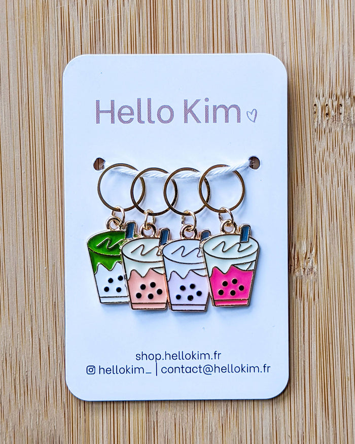 Bubble Teas Stitch Markers
