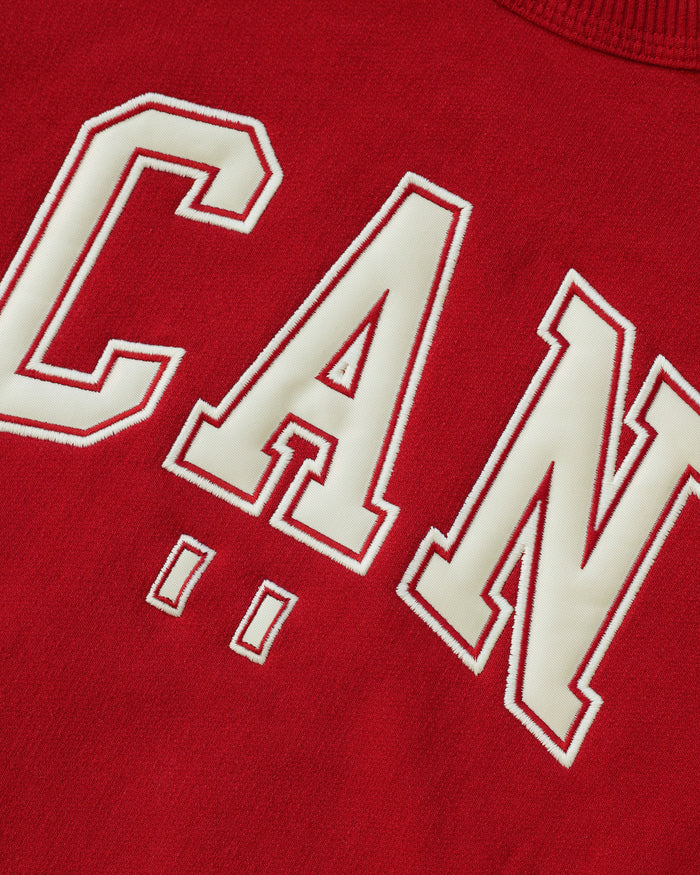 100% Cotton Fleece CAN Sweatshirt Red - Unisex - Province of Canada