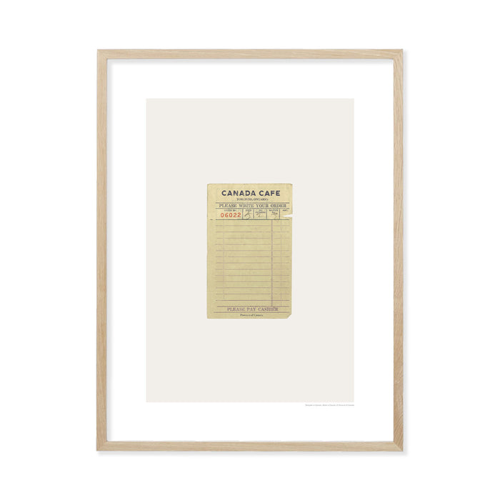 Canada Cafe Print - 24" x 36" 100% Cotton Fine Art Archival Paper Textured Matte Finish - Printed in Canada