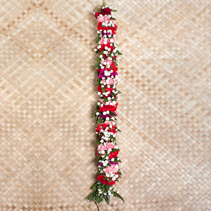 Floral haku lei available in assorted colors