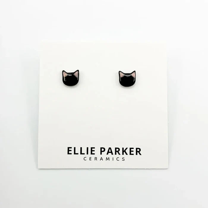 CAT LADY EARRING-BLACK