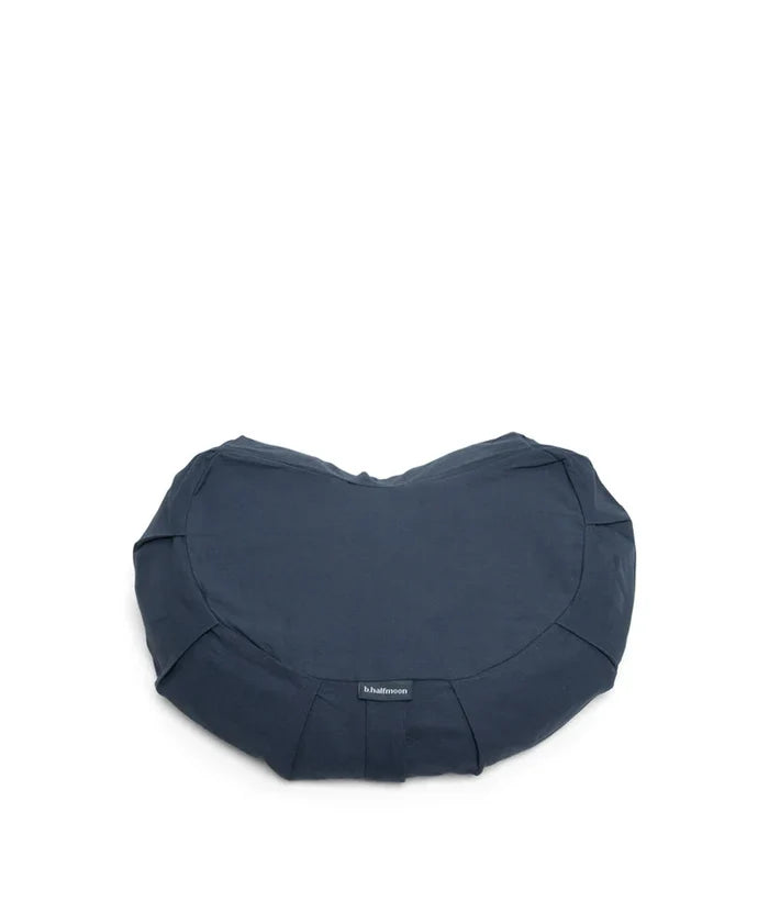 COTTON HALFMOON MEDITATION CUSHION-INK