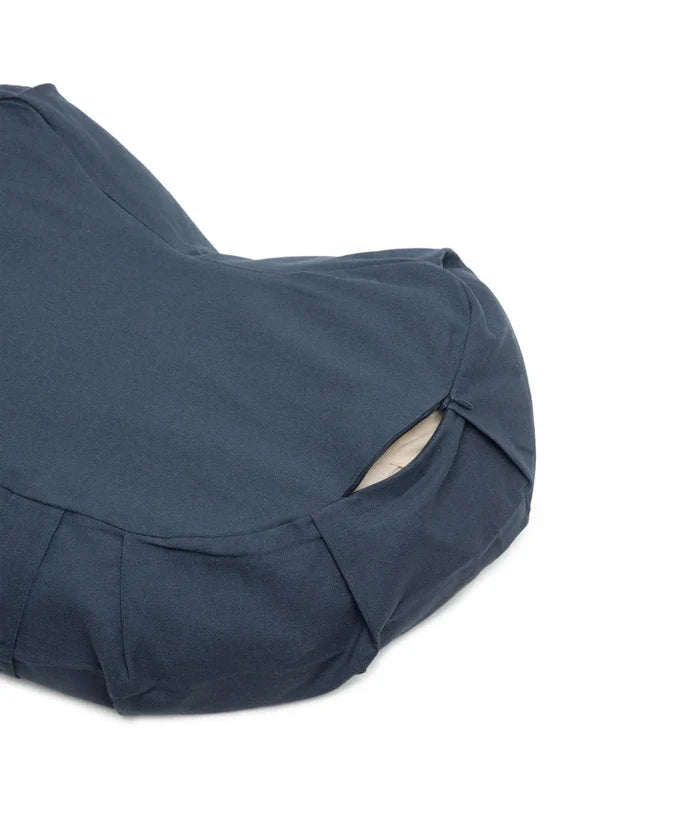 COTTON HALFMOON MEDITATION CUSHION-INK