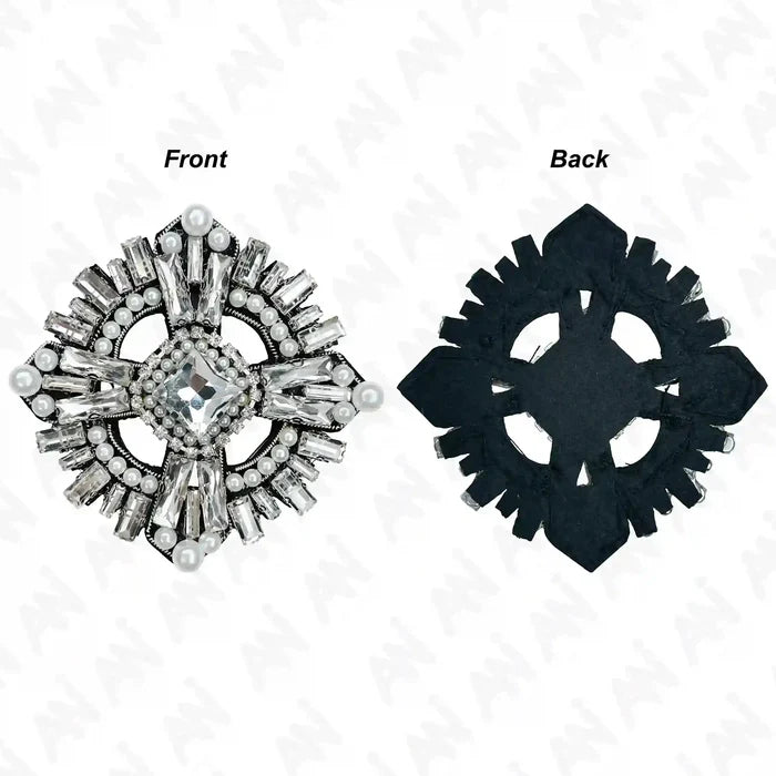 Crystal and Pearl Applique Patch