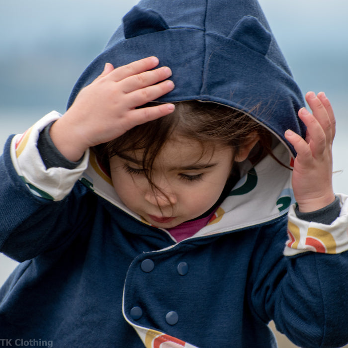 Custom Reversible Toddler Jacket | Pick Your Wool & Print