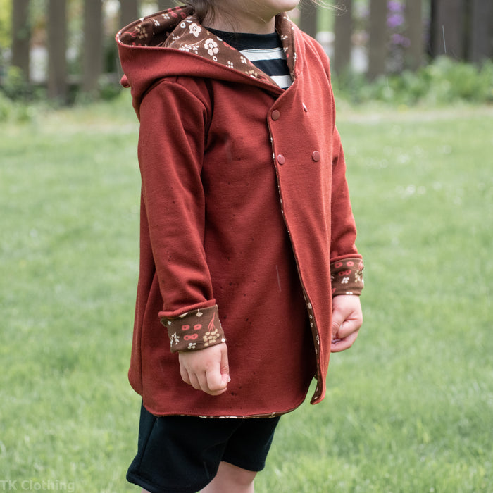 Custom Reversible Toddler Jacket | Pick Your Wool & Print
