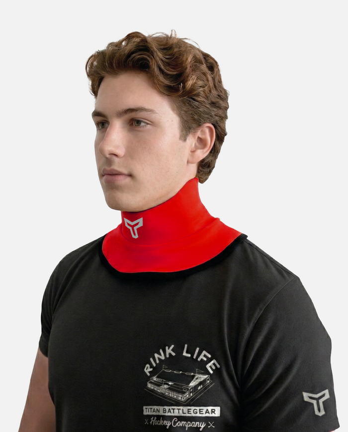Red Titan Battlegear hockey neck guard