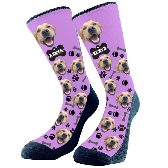 Get custom socks with your very own fur babies face on them! They make the perfect gift Excellent for any holiday, birthday, or anniversary! Every pair is made to order in Alberta, Canada.