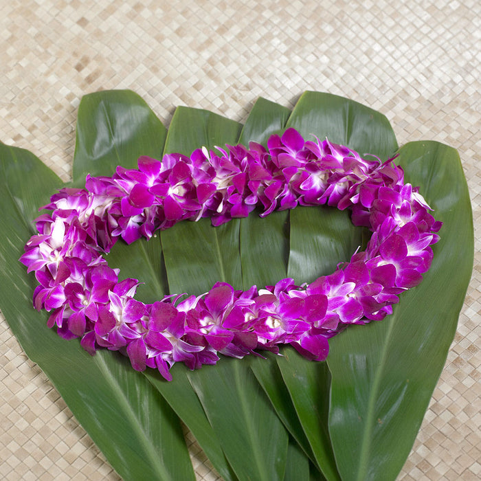 Double Purple Orchid Lei