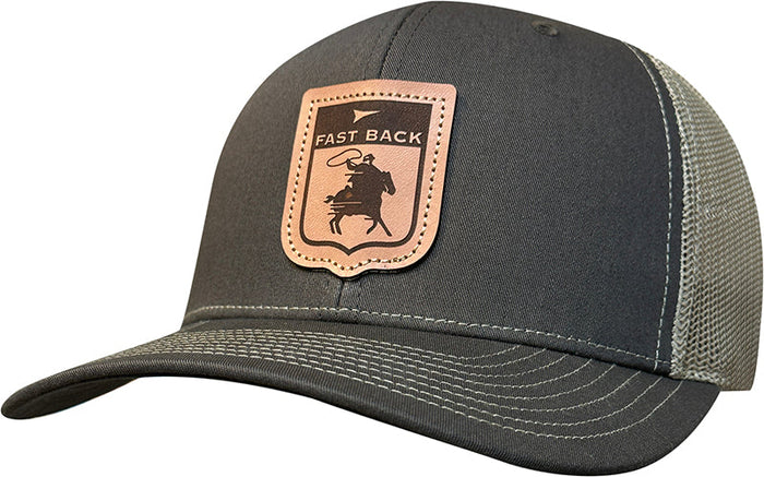 Fast Back Leather Patch Cap - Horse Logo
