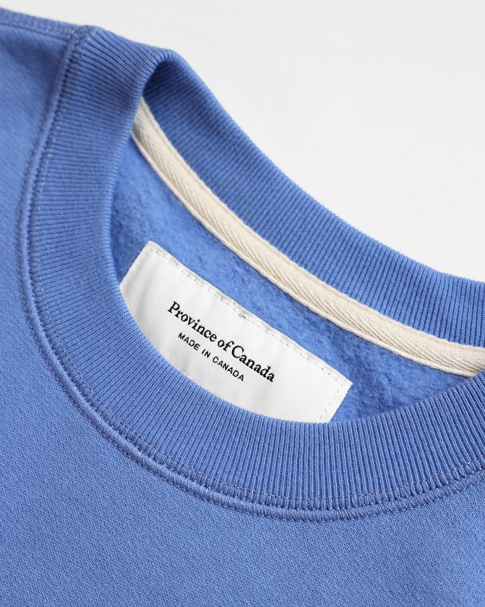 Made in Canada Flag Fleece Sweatshirt Periwinkle - Unisex - Province of Canada