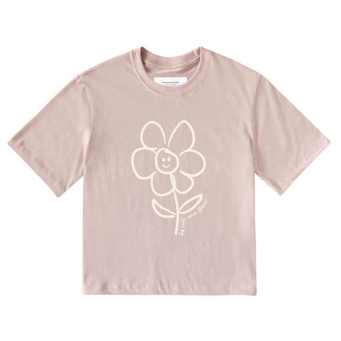 Made in Canada 100% Organic Cotton Fleur Crop Top Dusk - Unisex - Province of Canada