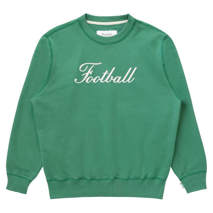 Made in Canada 100% Organic Cotton Football Script Sweatshirt Green - Unisex - Province of Canada