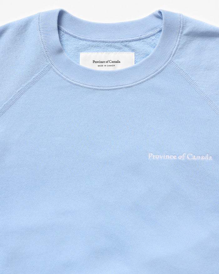 Made in Canada French Terry Sweatshirt Sky Blue 100% Cotton - Unisex - Province of Canada