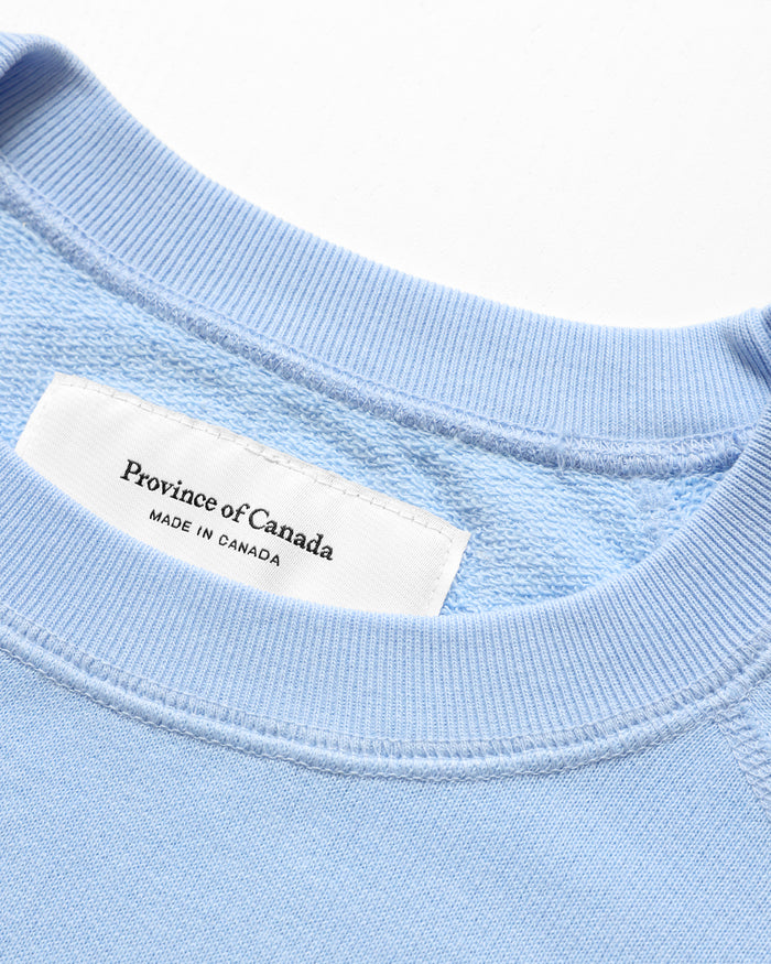 Made in Canada French Terry Sweatshirt Sky Blue 100% Cotton - Unisex - Province of Canada