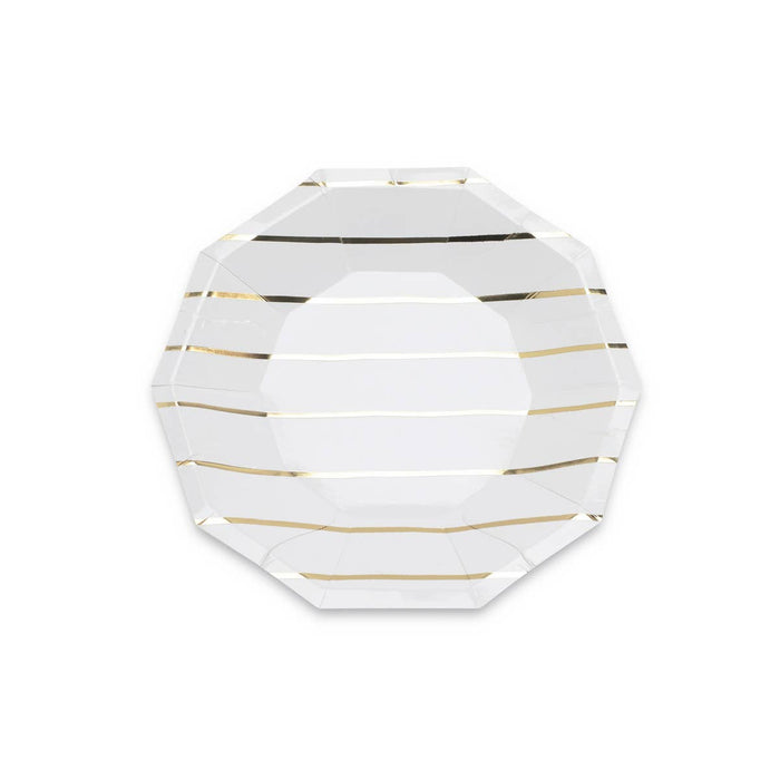 Frenchie Gold Striped Small Plates