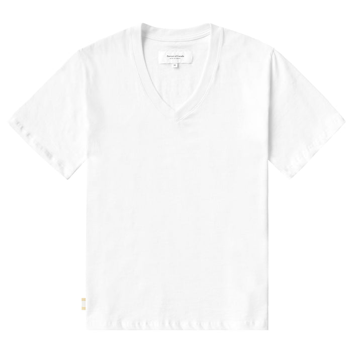 Made in Canada  Friday V-Neck Tee White - 100% Organic Cotton - Province of Canada