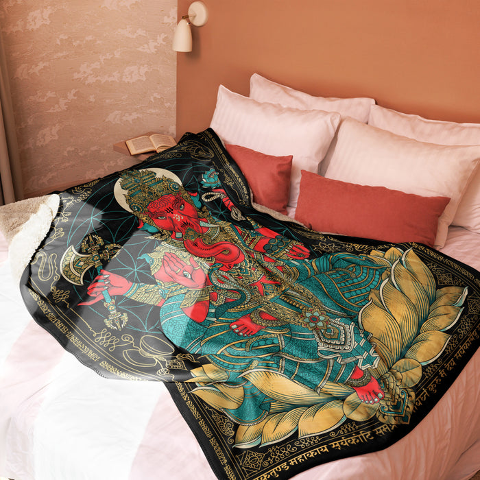 Ganesha: Sherpa Blanket