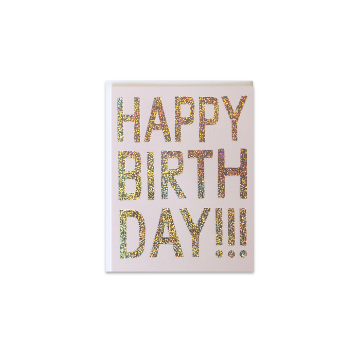 Glitter Happy Birthday Greeting Card - Made in Canada - Province of Canada