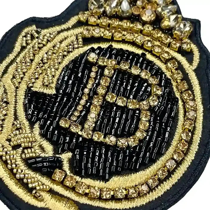 Gold B Crown Patch