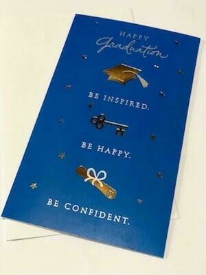 Alt text: Graduation greeting card to accompany lei gifts