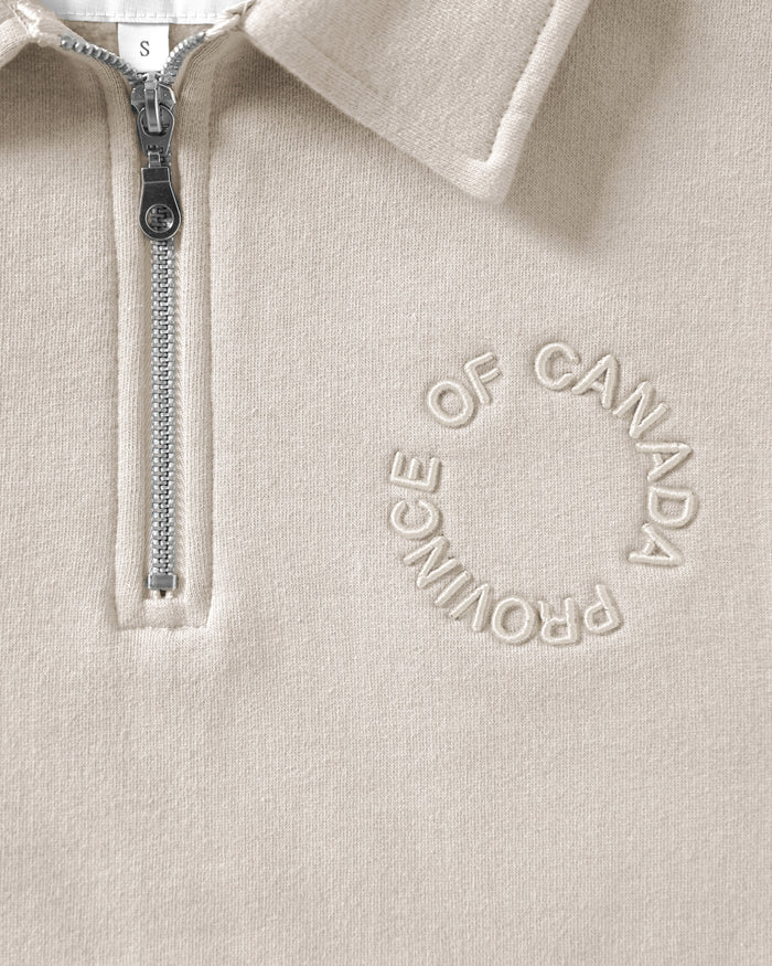 Made in Canada Half Zip Fleece Sweatshirt Beach - Unisex - Province of Canada