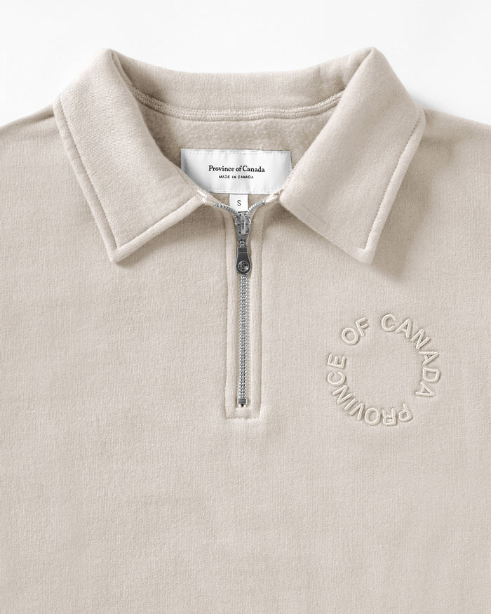 Made in Canada Half Zip Fleece Sweatshirt Beach - Unisex - Province of Canada