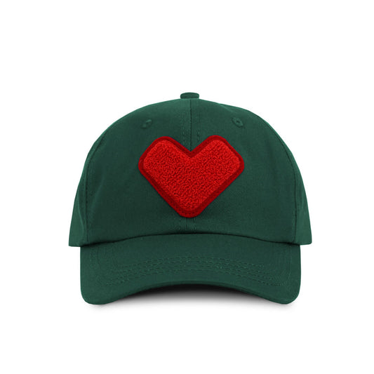 Made in Canada 100% Cotton Heart Baseball Hat Forest Green - Province of Canada