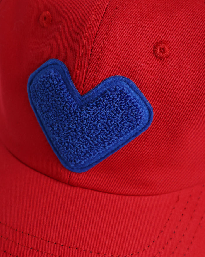 Made in Canada 100% Cotton Heart Baseball Hat Red - Province of Canada
