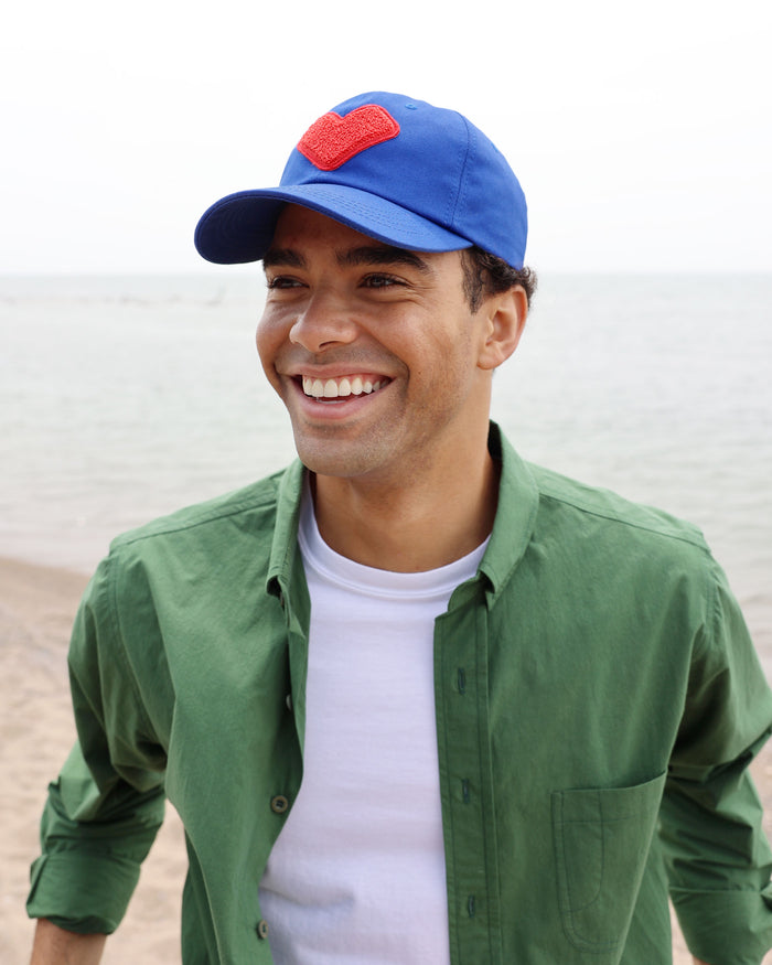 Made in Canada 100% Cotton Heart Baseball Hat Royal Blue - Province of Canada