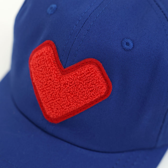 Made in Canada 100% Cotton Kids Heart Baseball Hat Royal Blue - Province of Canada
