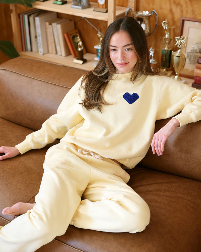 Made in Canada Heart Sweatshirt Butter - Unisex - Province of Canada