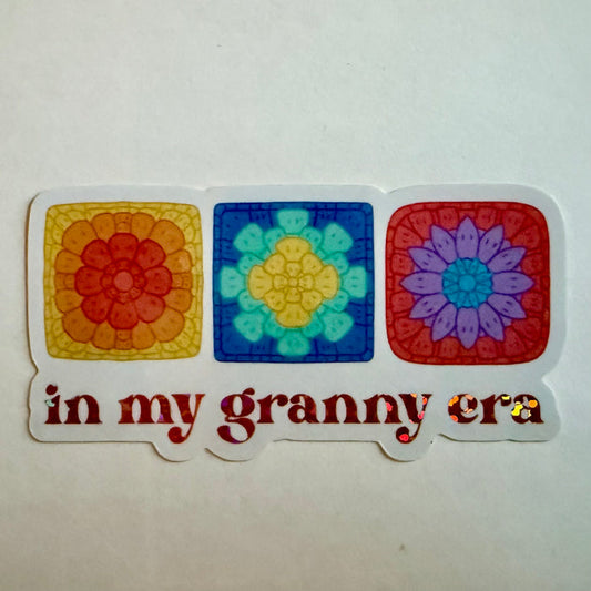 In My Granny (Square) Era Sticker
