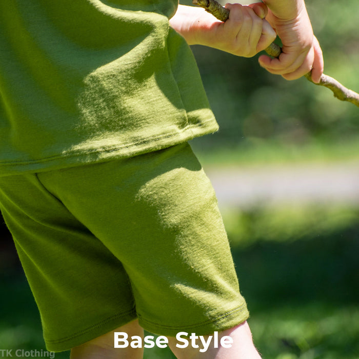 Kids Custom Merino Wool Shorts | Base Layer Weight