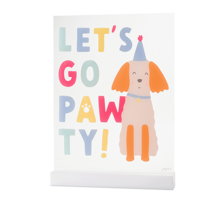 Let's Pawty Acrylic Table Top Sign