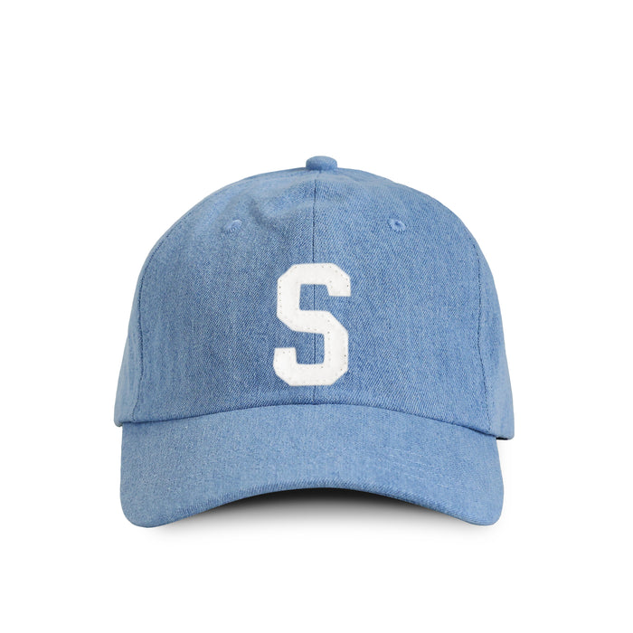 Made in Canada 100% Cotton Letter S Baseball Hat Light Blue Denim - Province of Canada