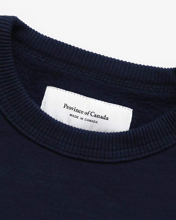 100% Cotton Fleece Made in Canada Sweatshirt Navy - Unisex - Province of Canada