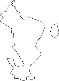 Digital Black & White Mayotte map in Adobe Illustrator EPS vector format