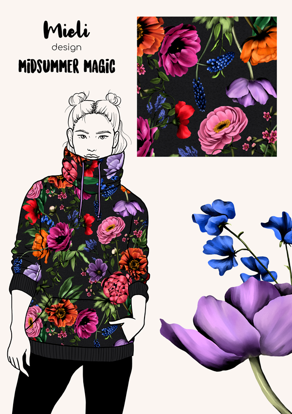 Midsummer Magic Organic French Terry
