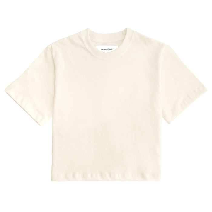 Monday Crop Top Tee Natural - Made in Canada - Province of Canada
