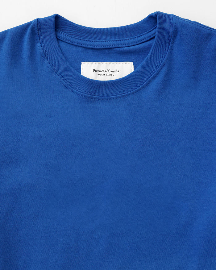Made in Canada 100% Organic Cotton Monday Crop Top Royal Blue - Unisex - Province of Canada